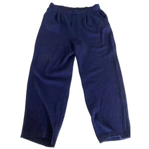 St. John Basics Women's Elastic Waist Pull On Fleece Cropped Pant Size 8